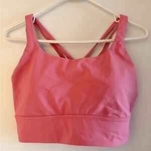 Lululemon Pink Sports Bra with Double-Strap Design